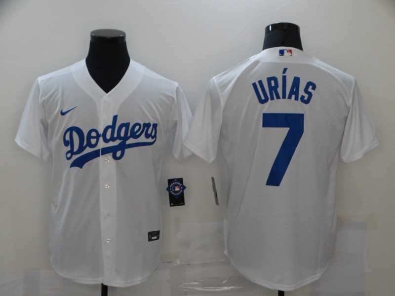 Dodgers 7 Julio Urias White 2020 Nike Cool Base Jersey,We sell and wholesale Dodgers 7 Julio Urias White 2020 Nike Cool Base Jersey on line form chian!